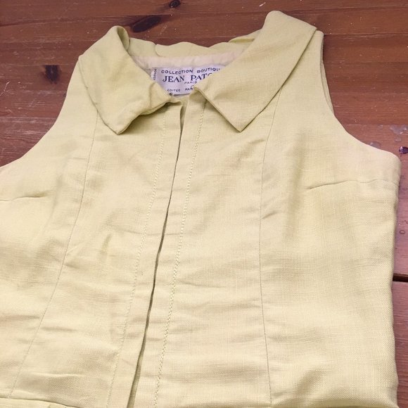 Vintage Jean Patou Dress, Mod Linen Shift Dress 1960s - Picture 9 of 14